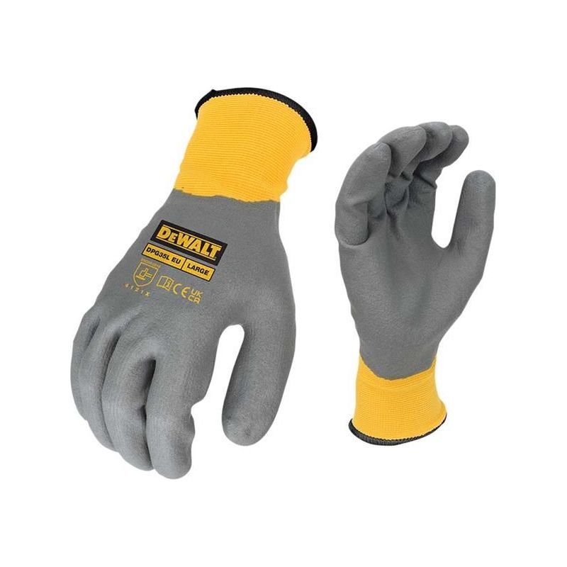 Dewalt Power Tools Water Resistant Grip Gloves - L (Size 9) DeWALT Power Tools - Dynamic Drive