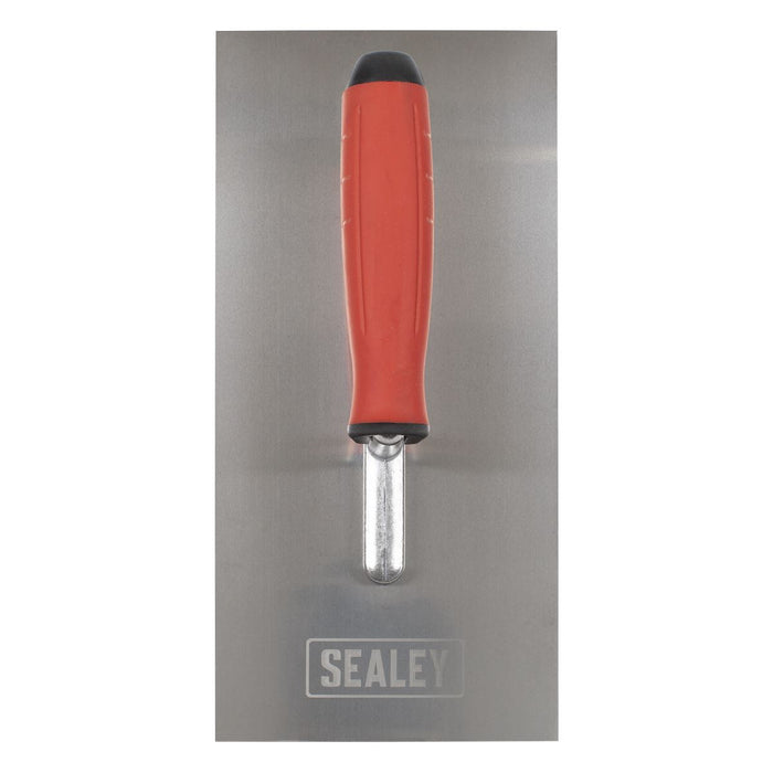 Sealey Stainless Steel Plastering Trowel with Rubber Handle 270mm T7800 Sealey - Dynamic Drive