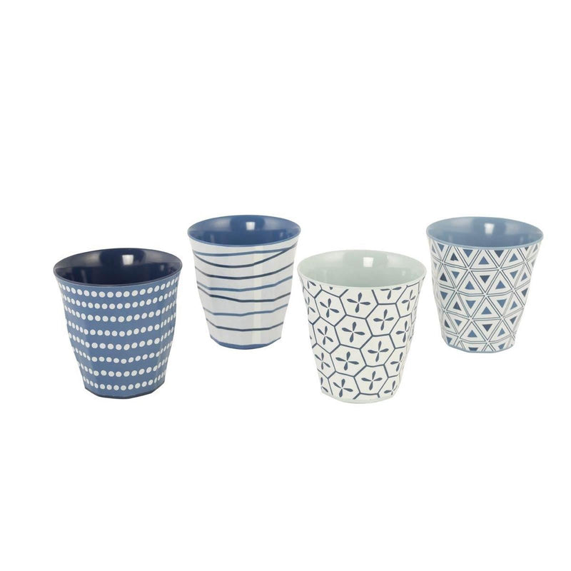 Bo-Camp Tableware Mix & Match Melamine 16 Pieces Blue/White Bo-Camp - Dynamic Drive
