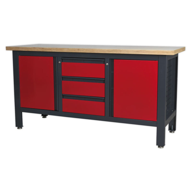 Sealey Workstation with 3 Drawers & 2 Cupboards AP1905C Sealey - Dynamic Drive