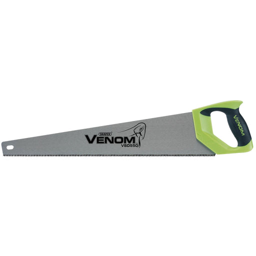 Draper Venom First Fix Double Ground Handsaw, 550mm, 7tpi/8ppi Draper - Dynamic Drive