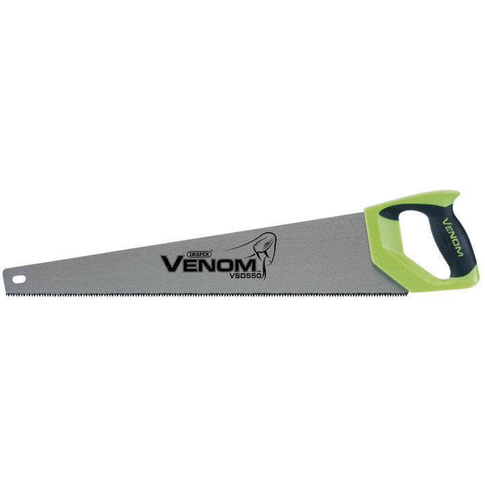 Draper Venom First Fix Double Ground Handsaw, 550mm, 7tpi/8ppi Draper - Dynamic Drive