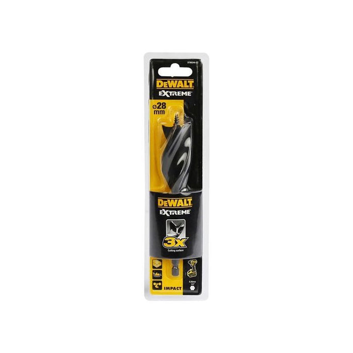 Dewalt Power Tools Extreme Tri-Flute Spade Bit 28 x 152mm DeWALT Power Tools - Dynamic Drive