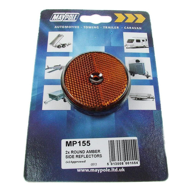Maypole Reflectors - Round - Amber Maypole  - Dynamic Drive