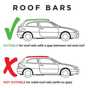 Locking Roof Rack Cross Bars fits Kodiaq 2017 on 5 door Summit  - Dynamic Drive