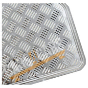 Shiney Shiny Silver Checker Style Design Chrome Look Car Rubber Floor Mats Set Streetwize  - Dynamic Drive