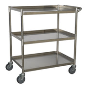 Sealey Workshop Trolley 3-Level Stainless Steel CX410SS Sealey - Dynamic Drive