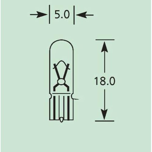 Lucas 286 T5 Blue Car Bulb Dash Instrument Panel Gauges Dials Llb286B 12V 1.2W Lucas  - Dynamic Drive