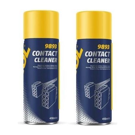2x MANNOL Electrical Contact Cleaner Switch Circuit Dirt Spray Cleaner 450ml Mannol  - Dynamic Drive