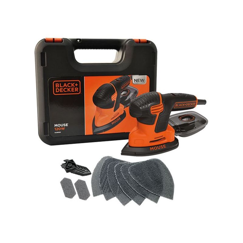 Black + Decker KA2500K-GB Compact Mouse® Sander 120W 240V BLACK + DECKER - Dynamic Drive