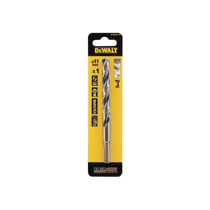 Dewalt Power Tools BLACK&GOLD HSS Drill Bit 11.0mm DeWALT Power Tools - Dynamic Drive