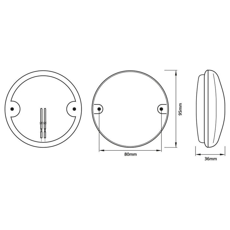 Ring Automotive RCV4502 10-30V 95mm Diameter LED Brake Tail Light Bulb Ring Automotive - Dynamic Drive