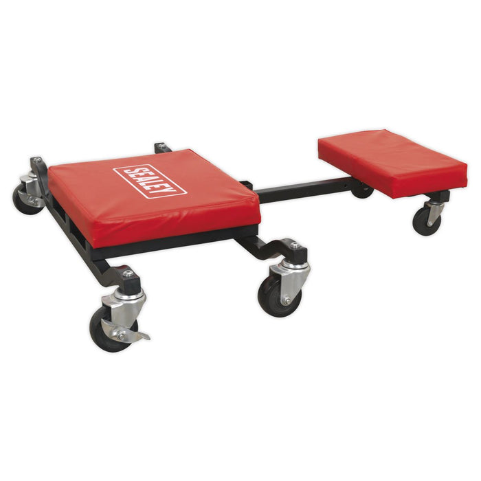 Sealey Low Level Mechanics Creeper Board Seat and Kneeler Under Car Crawler Sealey  - Dynamic Drive