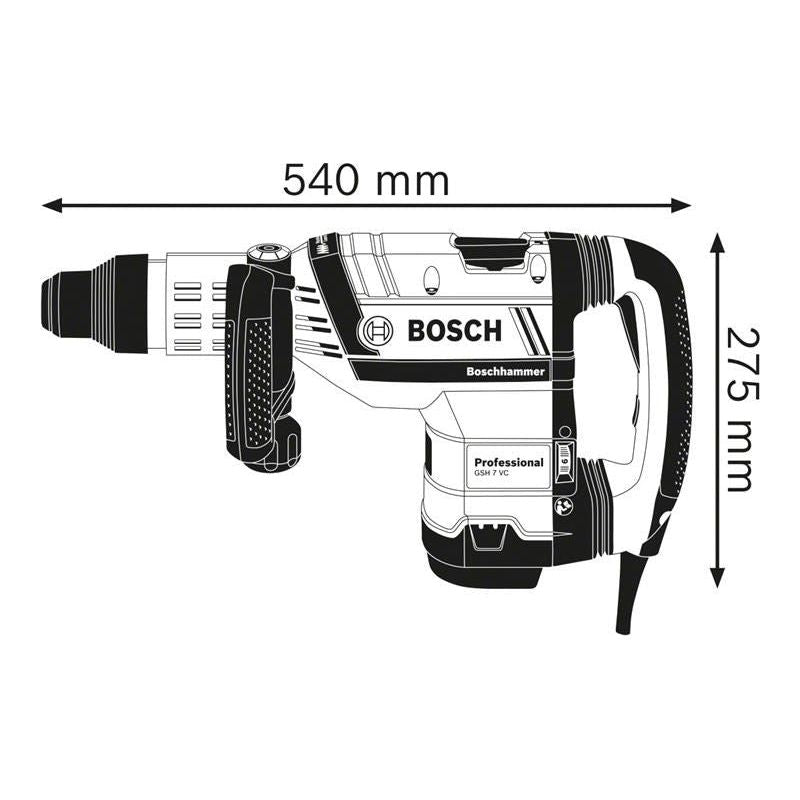 Bosch GSH 7 VC SDS-Max Professional Demolition Hammer 1500W 110V Bosch - Dynamic Drive