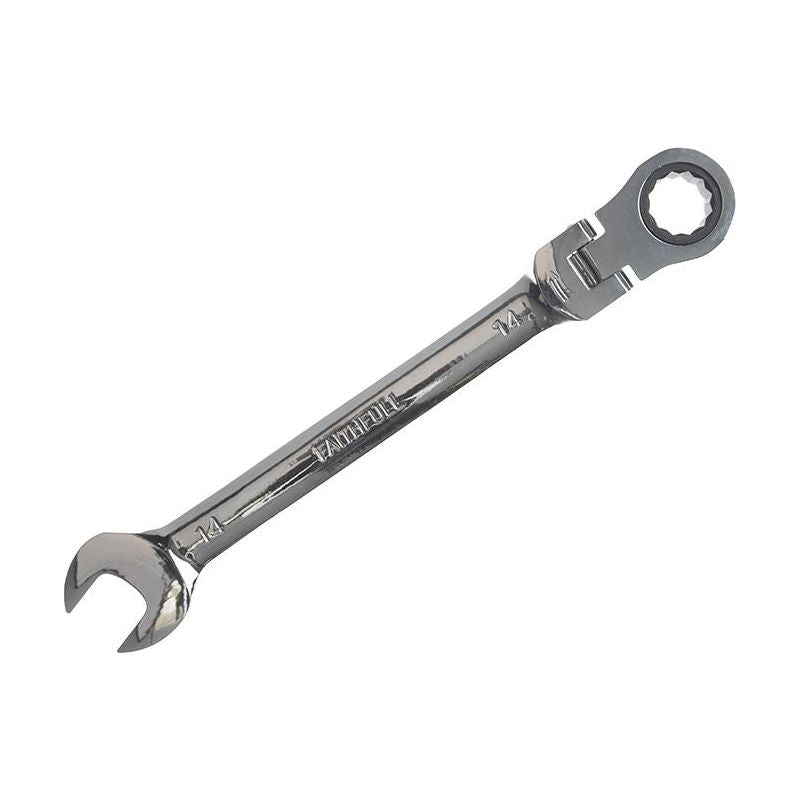 Faithfull Ratchet Combination Spanner Flex Head CV 14mm Faithfull - Dynamic Drive