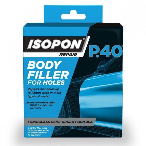 U-Pol P40 Body Filler For Holes 100 ml Tube P40/100 U-Pol - Dynamic Drive