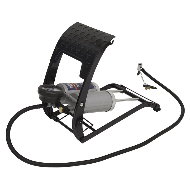 Sealey Foot Pump Twin Barrel FP4 Sealey - Dynamic Drive