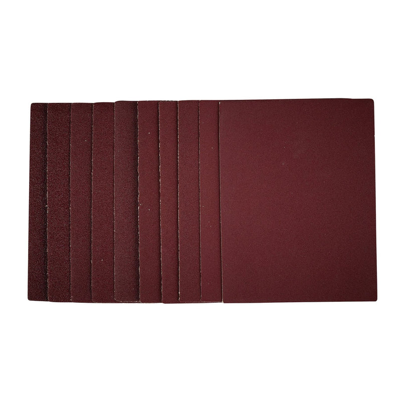 Draper 1/4 Sanding Sheets, 115 x 150mm, Assorted Grit (Pack of 10) 54824 Draper - Dynamic Drive