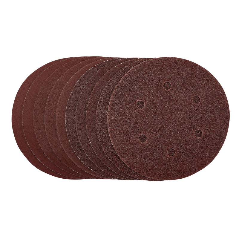 Draper Sanding Discs, 150mm, Hook & Loop, Assorted Grit, (Pack of 10) 55069 Draper - Dynamic Drive