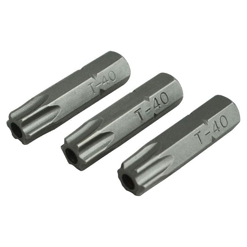 Faithfull Security S2 Grade Steel Screwdriver Bits T40S x 25mm (Pack 3) Faithfull - Dynamic Drive