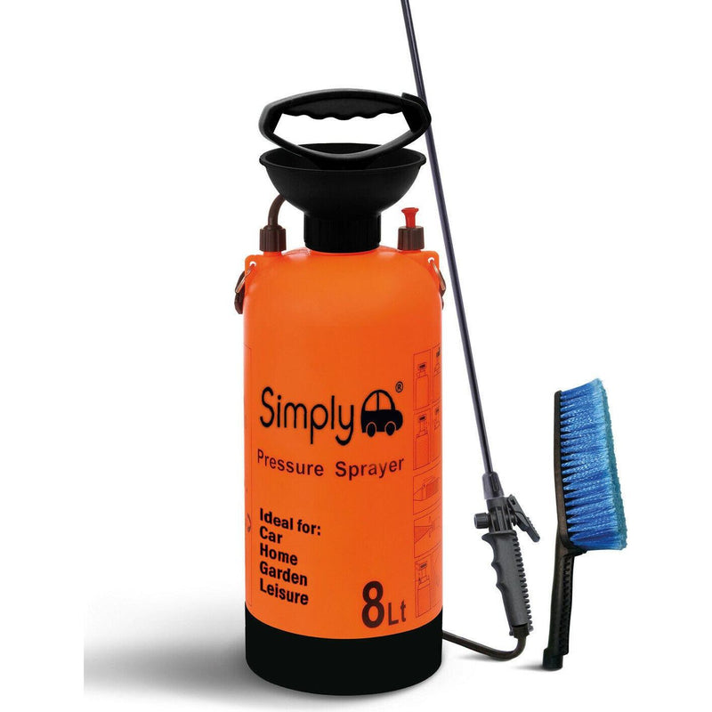 8L Portable Pressure Washer – Hand Pump Action Garden Power Sprayer Water Manual Simply - Dynamic Drive
