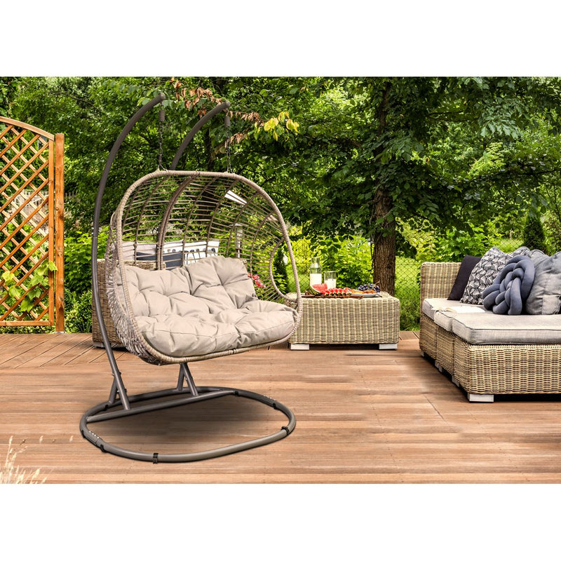 Dellonda Double Swinging Egg Chair with Cushion DG61 Dellonda - Dynamic Drive