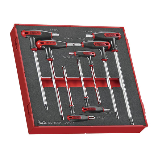 Teng Tools T-Handle Ball Point Hex Key Set FOAM2 7 Pieces Teng Tools - Dynamic Drive