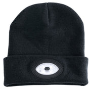 Draper Beanie Hat with Rechargeable Torch, One Size, 1W, 100 Lumens, Black 99521 Draper - Dynamic Drive