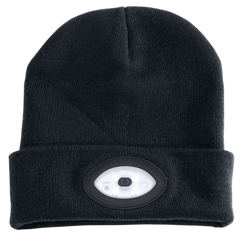 Draper Beanie Hat with Rechargeable Torch, One Size, 1W, 100 Lumens, Black 99521 Draper - Dynamic Drive