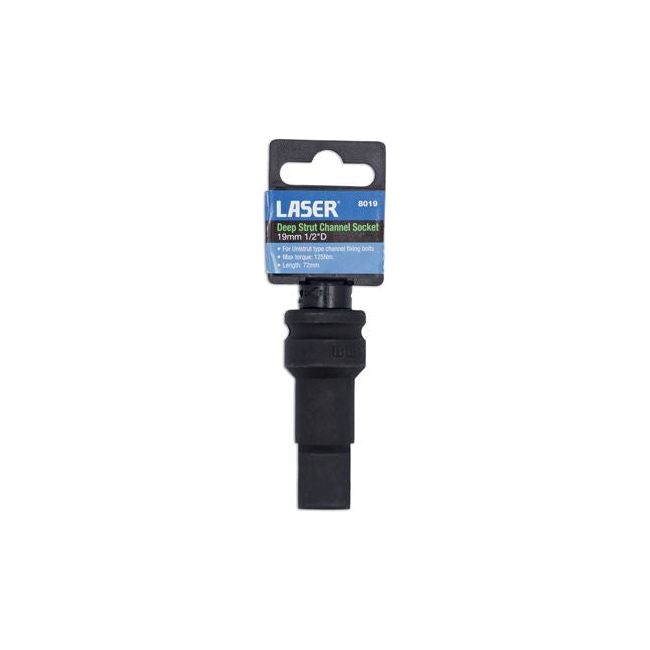Laser Deep Strut Channel Socket 19mm 8019 Laser - Dynamic Drive