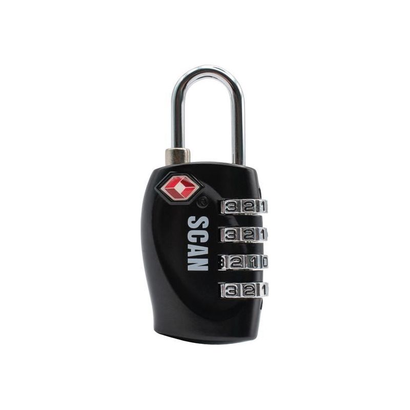 Scan Zinc Combination Padlock TSA Approved Scan - Dynamic Drive