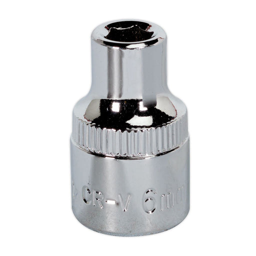Sealey WallDrive Socket 6mm 3/8"Sq Drive Fully Polished SP3806 Sealey - Dynamic Drive