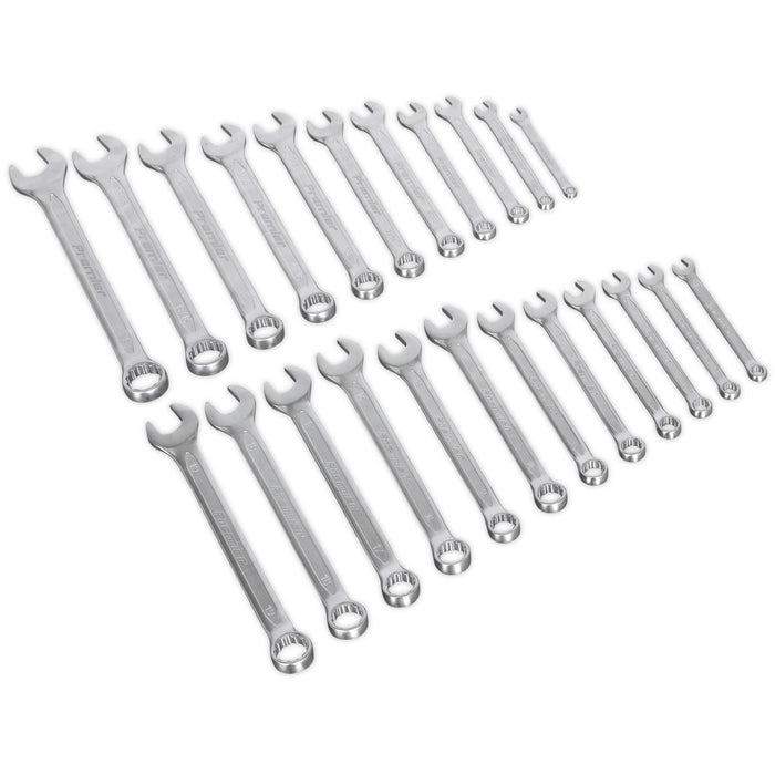 Sealey Premier 23pc Cold Stamped Metric Imperial Combination Spanner Set EVA Sealey  - Dynamic Drive