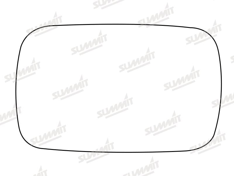 Summit Stick-On Anti Dazzle Mirror Glass fits Ford Fiesta Mk2 LHS Summit - Dynamic Drive