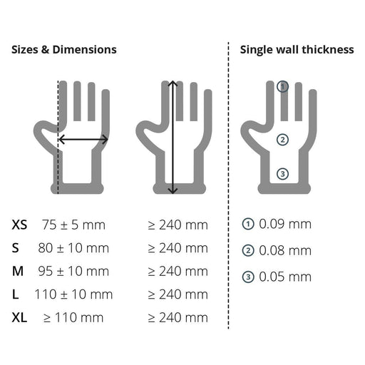 Black Pearl Nitrile Powder Free Gloves Unigloves  - Dynamic Drive