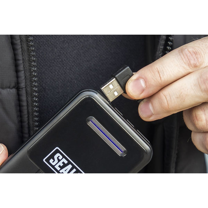 Sealey 5V Heated Rain Jacket with Power Bank 20Ah - Large HJ07KIT Sealey - Dynamic Drive