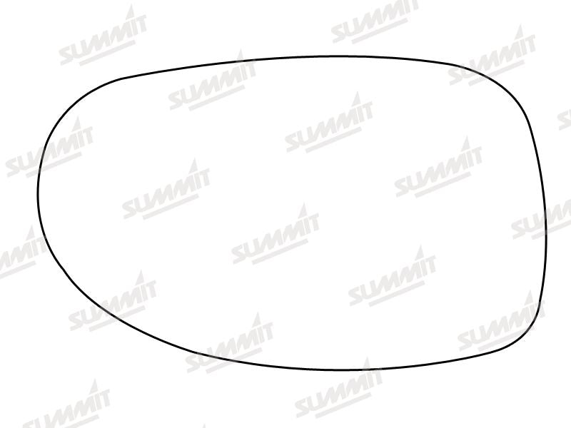 Summit Stick-On Standard Mirror Glass fits Citroen C5 RHS Summit - Dynamic Drive