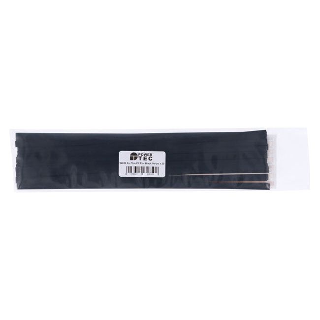 Powertec Extra Thin PP Flat Black Strips 11mm 20pc - 92650 PowerTec - Dynamic Drive