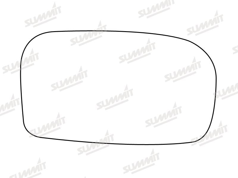 Summit Stick-On Standard Mirror Glass fits Honda Civic 02 to 05 RHS Summit - Dynamic Drive