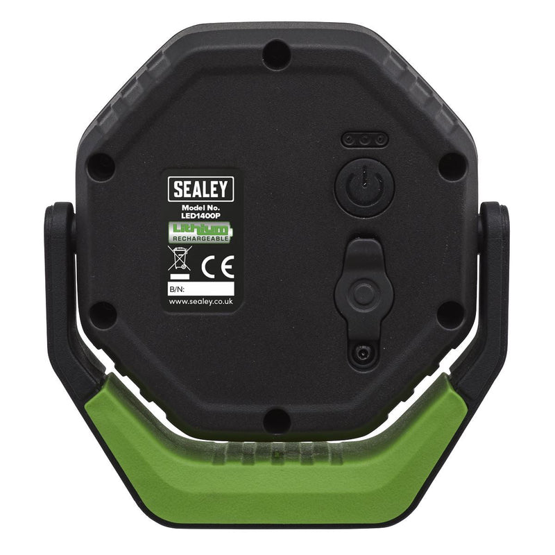 Sealey Rechargeable Pocket Floodlight with Magnet 360 14W COB LED Green Sealey - Dynamic Drive