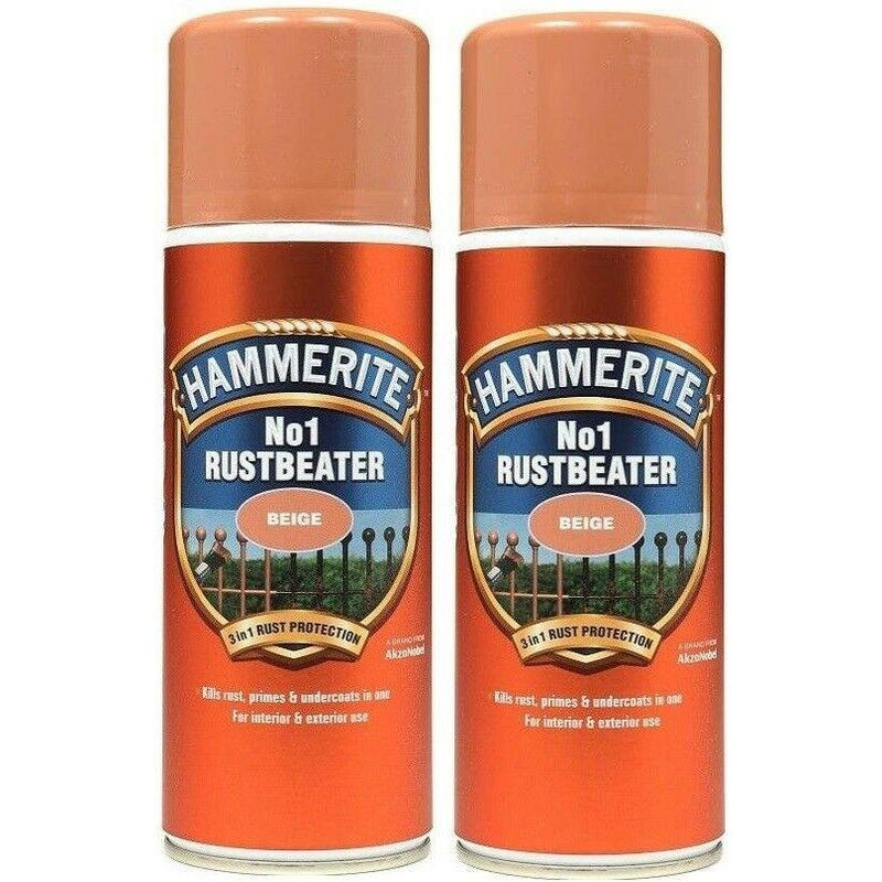 2x Hammerite NO.1 Rust Beater Aerosol Anti Corrosion Protection Spray 400ml Hammerite - Dynamic Drive