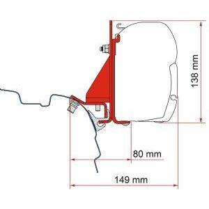 Fiamma F45 Adapter Vw T5/T6 Combi Rail 98655Z147 Fiamma - Dynamic Drive