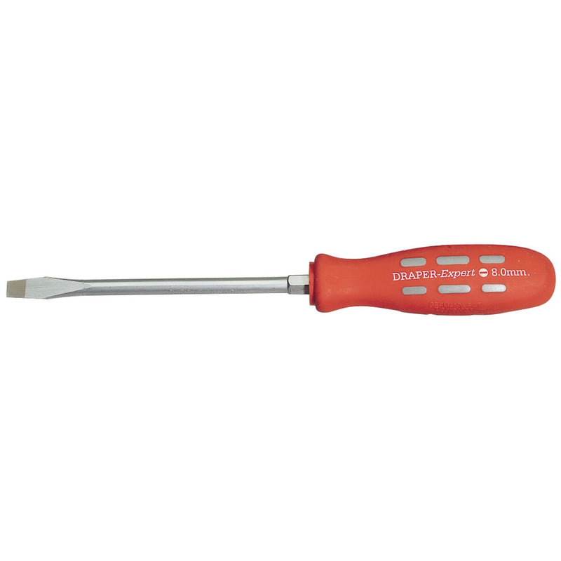 Draper Plain Slot Flared Tip Mechanic's Screwdriver, 150 x 8mm (Sold Loose) Draper - Dynamic Drive