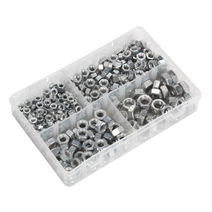 Sealey Steel Nut Assortment 1/4"-1/2"UNC 320pc AB030SN Sealey - Dynamic Drive