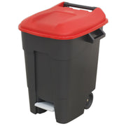 Sealey Refuse/Wheelie Bin with Foot Pedal 100L Red BM100PR Sealey - Dynamic Drive