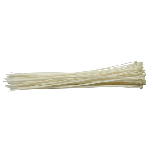 Draper Cable Ties, 4.8 x 400mm, White (Pack of 100) 70401 Draper - Dynamic Drive