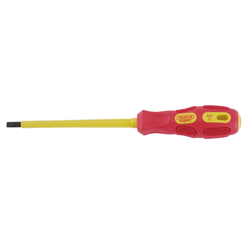 Draper VDE Approved Fully Insulated Plain Slot Screwdriver, 5.5 x 125mm (Display Draper - Dynamic Drive