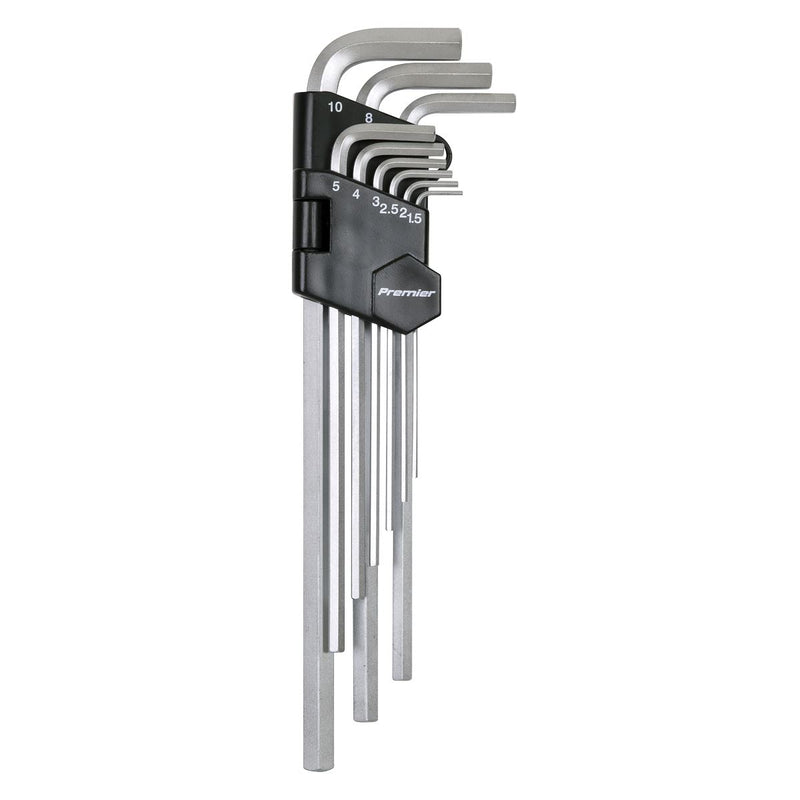 Sealey Hex Key Set 9pc Extra-Long Metric AK7137 Sealey - Dynamic Drive