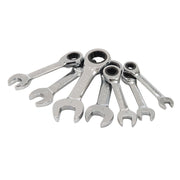 Silverline Stubby Ratchet Spanner Set 7pce 8 - 19mm Silverline - Dynamic Drive