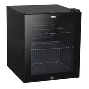 Baridi 50L Table Top Beer & Drinks Mini Fridge 3-10C Light Black & Glass Baridi  - Dynamic Drive